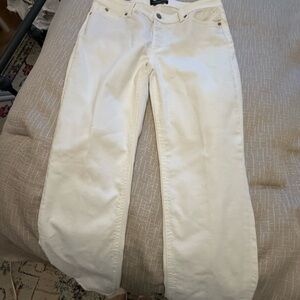 Talbots White Straight Leg Jeans 6 Petite